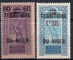 NIGER Timbres-poste N°21* & 24* Neufs Charnières Cote : 2€00 - Ongebruikt