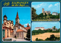 73267562 Ellwangen Jagst Wallfahrtskirche Schoenenberg Ev Stadtkirche Und Basili - Ellwangen