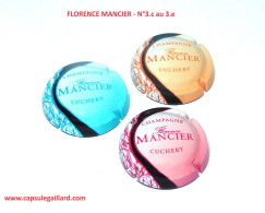 Série De 3 Capsules De Champagne - FLORENCE MANCIER - N°3.c Au 3.e - Collections