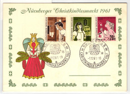 Berlin 193-195 Auf Postkarte Christkindelmarkt Nürnberg #HT690 - Altri & Non Classificati
