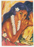 Postal Stationery French Polynesia Polynesian Woman - Bovy - Painter - Indiens D'Amérique