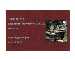 Carte De Visite RESTAURANT - La Vieille Auberge - 31510 St Bertrand De CGS - - Other & Unclassified