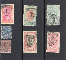 Ethiopie: Année 1909,1913,1925  Lot De 7 Valeurs Y&T Taxe - Ethiopie