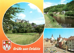 73266113 Colditz Schloss Partie An Der Mulde Markt Altstadt Kirche Colditz - Colditz