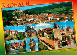 73265936 Kronach Oberfranken Stadtpanorama Veste Rosenberg Altstadt Fachwerkhaus - Kronach