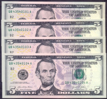 USA 5 Dollars 2021 B  - UNC # P- W551 < B - New York NY > - Billetes De La Reserva Federal (1928-...)
