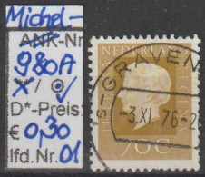 1972 - NIEDERLANDE - FM/DM "Königin Juliana" 70 C Olivgelb - O Gestempelt - S. Scan (980Ao 01-04 Nl) - Used Stamps