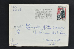 Réunion - CFA  Peuplement De L'ile N° 365 Sur Lettre De Saint Denis Du 9 Octobre 1966 - Empreinte Secap - Cartas & Documentos