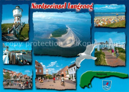 73265303 Langeoog Nordseebad Fliegeraufnahme Strand Leuchtturm Langeoog Nordseeb - Langeoog