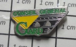 1417  Pin's Pins / Beau Et Rare / ADMINISTRATIONS / CONSEIL GENERAL DU GARD - Amministrazioni