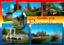 73263661 Papenburg Ems Meyers Muehe Hauptkanal Holzbruecke Hafen Mittelkanal Pap - Papenburg