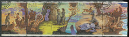 Soviet Union:Russia:USSR:Used Stamps Strip J.F.Cooper 5 Books, 1989 - Fairy Tales, Popular Stories & Legends