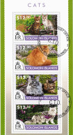 CHCT79 - Cats, Nature, Fauna, Stamp Mini Sheet, Used CTO, 2015, Solomon Islands - Sonstige - Afrika