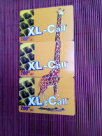 XlCall Set Giraf Used Rare - [2] Prepaid & Refill Cards