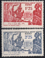 NIGER Timbres-poste N°67* & 68* Neufs Charnières Cote : 3€00 - Nuevos