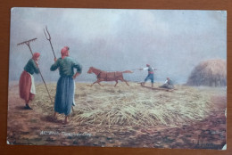 #4   ARMENIA  - "Village Life In Armenia, THRESING CORN" Tuck Oilette - Armenia