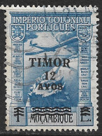 Timor – 1946 Império Colonial Português Surcharged Over Mocambique 12 Avos Over 3 E. Used Stamp - Timor