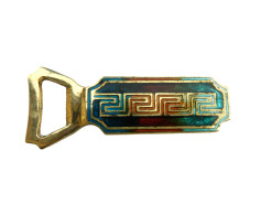 Greek Multi-Coloured Enamel Brass Bottle Opener - Apri-bottiglie/levacapsule