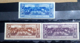 EGYPT 1936, Complete SET Of The Yt 184/86 ANGLO-EGYPTION TREATY, Original Gum, , MNH, The Blue One Is MLH - Ongebruikt