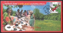 India 2023 Rajgonda Spices, Food & Gastronomy ,Tribal, Medicinal Herbs,Grandmother, Sp Cover (**) Inde Indien - Briefe U. Dokumente