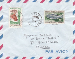 MAURITANIE -1968- Lettre ATAR  à  MONTESSON -78 (France)...timbres Divers Dont Poisson     ...cachet - Mauretanien (1960-...)