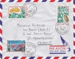 MAURITANIE -1968- Lettre PORT ETIENNE à  MONTESSON -78 (France)...timbres Divers Dont Végétaux     ...cachet - Mauretanien (1960-...)