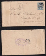 Bolivia 1892 Postal Stationery Envelope TUPIZA X BUENOS AIRES Argentina - Bolivie