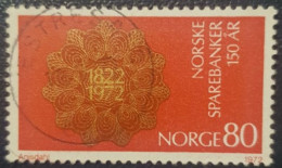 Norway 80 Used Postmark Stamp 1972 Banks - Used Stamps