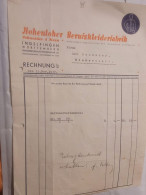 Rechnung - Hohenloher Berufskleiderfabrik - 1937 (6) - 1900 – 1949