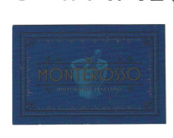 Carte De Visite RISTORANTE ITALIANO - MONTEROSSO - 92120 MONTROUGE - - Other & Unclassified