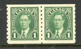 Canada MNH 1937 King George VI Coil Stamps - Ungebraucht