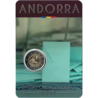 Andorra, 2 Euro, Majorité à 18 Ans, 2015, FDC, Bi-Metallic - Andorra