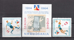 Bulgaria 1964 - 50 Years Of Sports Club "Levski", Mi-Nr. 1452/53+Bl. 13, Used - Used Stamps