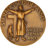 Portugal, Médaille, San Francisco De Assis, VII Centenario, Religions & - Andere & Zonder Classificatie