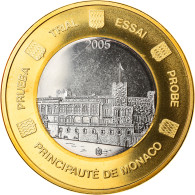 Monaco, Médaille, 1 E, Essai-Trial, 2005, FDC, Bi-Metallic - Andere & Zonder Classificatie