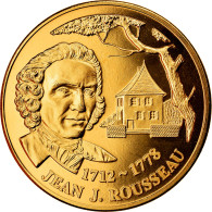 Suisse, Médaille, Jean-Jacques Rousseau, SPL+, Copper-Nickel Gilt - Andere & Zonder Classificatie