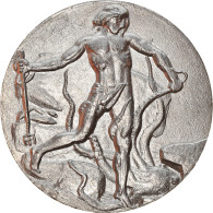 France, Médaille, Gravure, Grand Prix De Rome, Pêcheur Attaqué Par Une - Autres & Non Classés