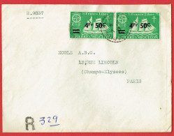 ESC De Saint-Pierre Et Miquelon (975) Pour Paris (75) - CAD 7 Novembre 1947 - Timbre YT 321 - Recommandé - Storia Postale