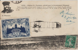 AVIATION - VIGNETTE CIRCUIT De L'EST De 1910 Sur CARTE FARMAN De TROYES (STE SAVINE) De 1911 => FUMEL - Aviation