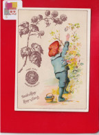 Amidon REMY Louvain Lion Chromo Calendrier 1888  Enfant Cueillette Récolte Mûres Framboises ? Petit Panier - Petit Format : ...-1900