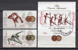 Bulgaria 1972 - World Championship Gymnastics Artistic, Mi-2142/43+Bl.35, Used - Used Stamps
