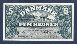 Denmark 5 Kroner 1943 P30k AU - Dinamarca