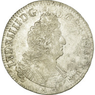 Monnaie, France, Louis XIV, 1/2 Écu Aux 8L 2e Type, 1/2 ECU, 45 Sols, 1704 - 1643-1715 Luis XIV El Rey Sol