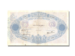 Billet, France, 500 Francs, 500 F 1888-1940 ''Bleu Et Rose'', 1938, 1938-06-16 - 500 F 1888-1940 ''Bleu Et Rose''