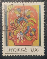 Norway 1Kr Used Stamp Folk Art Paint - Gebruikt