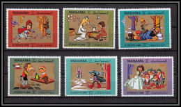 Manama - 3107a/ N° 817/822 A Contes Fairy Tales 1971 Enfant Child ** MNH Pinocchio Snow White Cinderella - Fairy Tales, Popular Stories & Legends