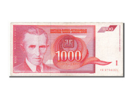 Billet, Yougoslavie, 1000 Dinara, 1992, TTB+ - Jugoslavia