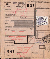Belgio (1960) - Bollettino Pacchi Per L'interno, Via Ferrovia A Grande Velocità (urgente) - Documents & Fragments