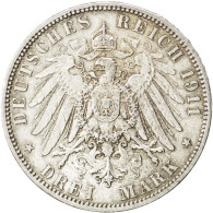 Monnaie, Etats Allemands, HAMBURG, 3 Mark, 1911, Hamburg, SUP, Argent, KM:620 - Sonstige & Ohne Zuordnung