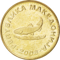 Monnaie, Macédoine, 2 Denari, 2008, SPL, Laiton, KM:3 - Macedonia Del Nord